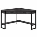 Daphnes Dinnette 42 in. Reclaimed Wood Corner Computer Desk Black DA3071193